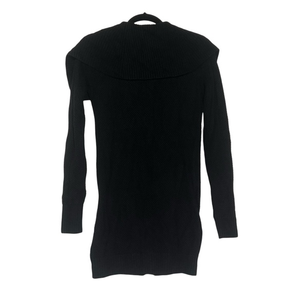 Armani Exchange Shawl Cardigan Black Size Small Wool Knit Pockets Lagenlook - Picture 2 of 7